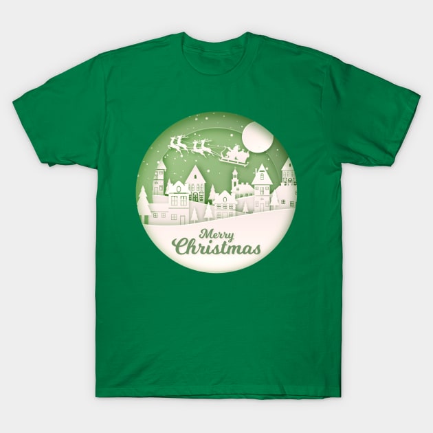 Classic Christmas Scene T-Shirt by AlondraHanley